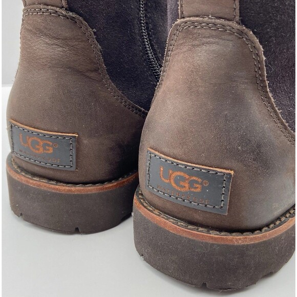 UGG Hendren TL Waterproof Boots Mens 8 Sheepskin Lined Ankle Brown main image 6